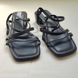 Steve Madden Womens Rianna Strappy Block Heels, Black Size 8.5